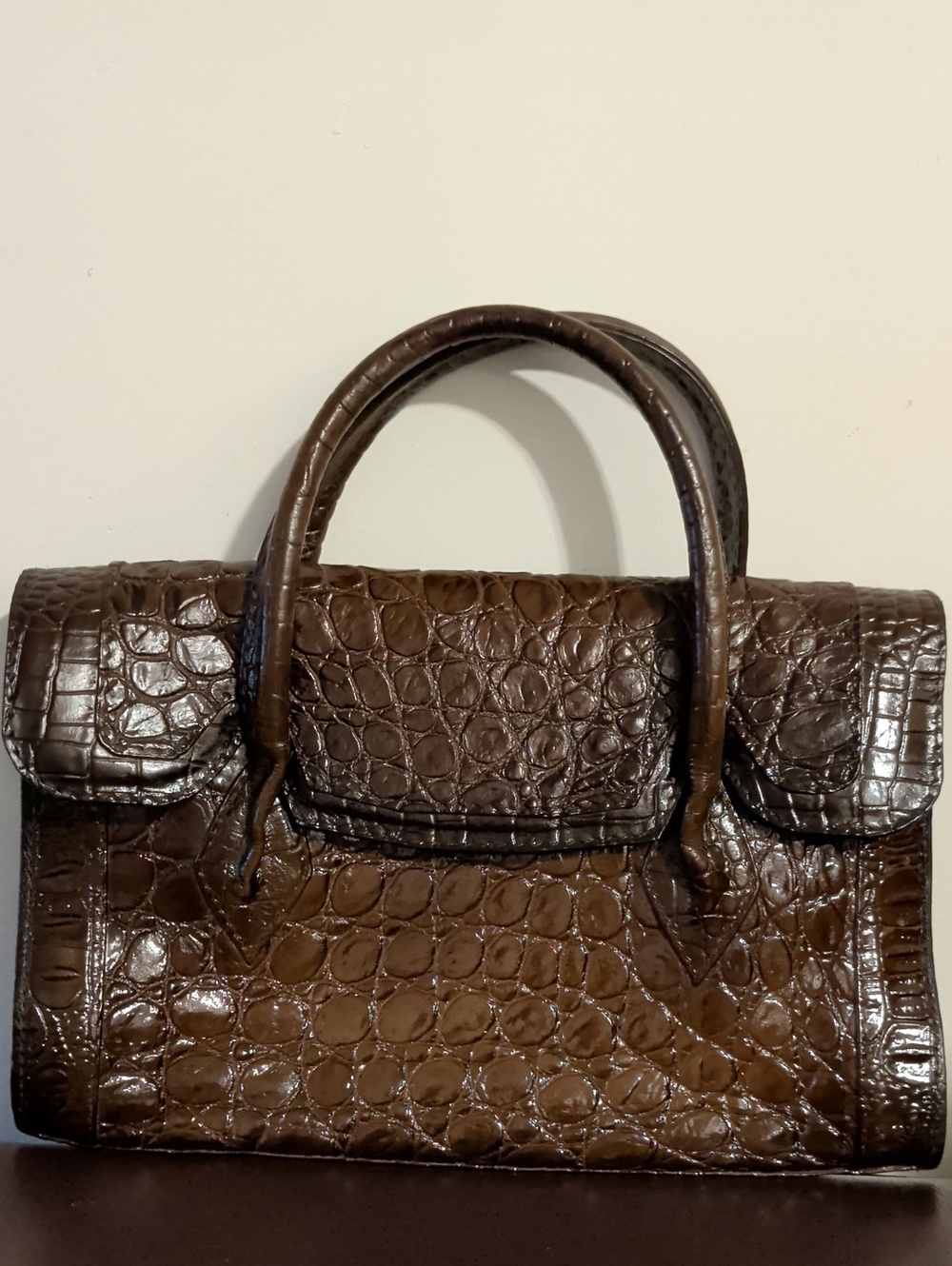 Crocodile Satchel Bag